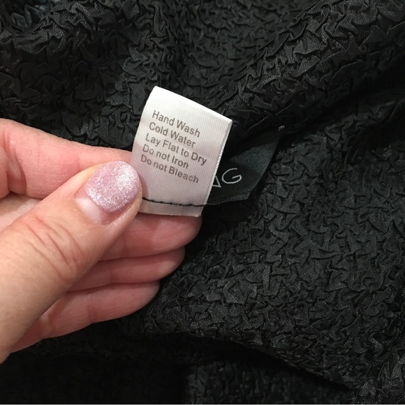 Ming Wang Jacket Woman XL Zebra Grey Black Tunic Topper Crinkle Open Front - Picture 4 of 5